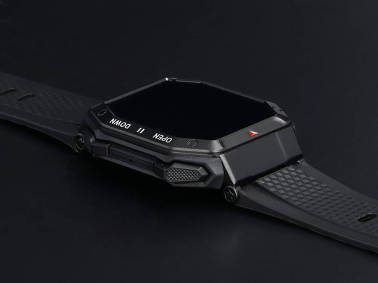Nowy Smartwatch GlacierX Trail Black + Bransoleta mesh GX-TC55 BM