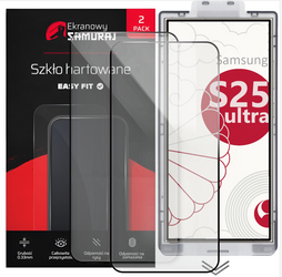 Nowe Szkło Prywatyzujące Ekranowy Samuraj do Samsung Galaxy S25 Ultra z ramką Easy Fit | 2-Pack