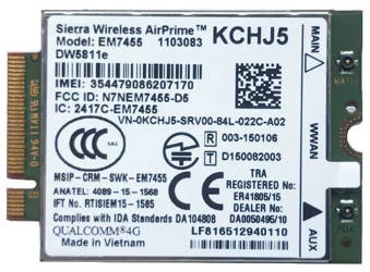 Modem WWAN Dell KCHJ5 DW5811e E5270 E5470 E5570 E7270 E7370 E7470 Sierra Wireless AirPrime