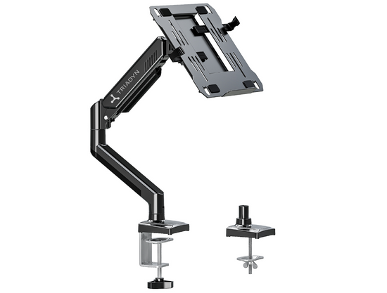 Nowy Uchwyt Biurkowy Triadyn SoloLift na Monitor lub Laptopa Ergonomiczny Regulowany Obrotowy TRD-BLK-1L
