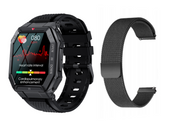 Nowy Smartwatch GlacierX Trail Black + Bransoleta mesh GX-TC55 BM