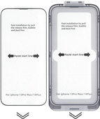 Nowe szkło hartowane do Apple iPhone 14 Plus + ramka Easy Kit