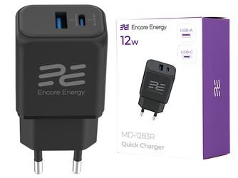 Nowa ładowarka sieciowa Encore Energy USB-A USB-C 12W adapter MD-1283R