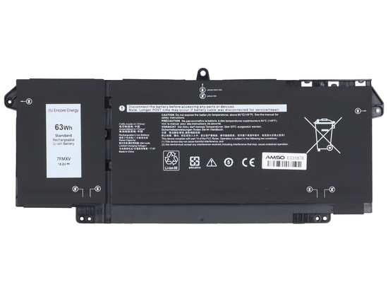Nowa bateria Encore Energy do Dell Latitude 5320 7320 7420 7520 63Wh 15.2V 4145mAh 7FMXV
