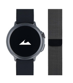 Nowy Smartwatch GlacierX Aura Black + Bransoleta mesh GX-AC60 BM