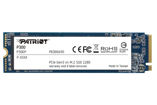 Nowy Dysk SSD Patriot P300 512GB M.2 2280 PCI-E NVMe (1700/1200MBs)