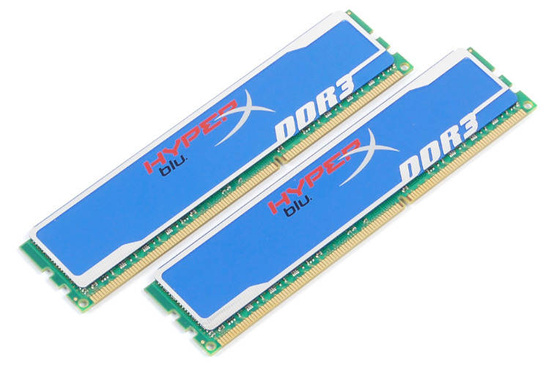 Pamięć RAM Kingston HyperX Blu 4GB (2x2GB) DDR3 1600MHz DIMM CL9 KHX1600C9D3B1K2/4GX