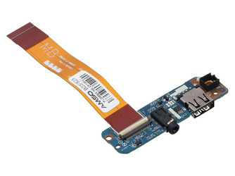 Moduł USB AUDIO Przycisk Włącznik Zasilania + Taśma do Dell Latitude E7450 KCXKT 110HR LS-A961P U52