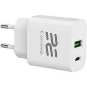 Nowa ładowarka sieciowa Encore Energy PD 3.0 Quick Charge 4.0 USB-A USB-C 20W adapter MD-2083R + kabel 2x USB-C 100cm