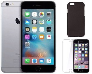 APPLE iPhone 6s A1688 4,7" A9 2GB 32GB LTE Touch ID Space Gray Klasa A- iOS + Szkło hartowane 9H + Etui La Vie 