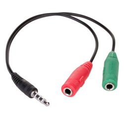 Adapter Audio Kabel MiniJack / MiniJack x2 AK-AV-08 15 cm