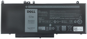 Bateria Dell Latitude E5470 E5270 E5570 E5750 62Wh 7.6V 7750mAh 6MT4T Niska pojemność 0-14%