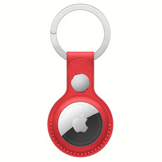 Brelok skórzany do Apple AirTag Leather Key Ring Red