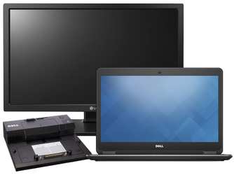 Dell Latitude E7440 Intel i5-4300U 8GB NOWY DYSK 240GB SSD 1366x768 Klasa A Windows 10 Home + Stacja dokująca + Monitor + Okablowanie