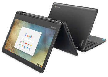 Dotykowy Lenovo Chromebook N23 Yoga 2w1 MediaTek MT8173C 4GB 32GB 1366x768 Klasa B/C Chrome OS Brak baterii.