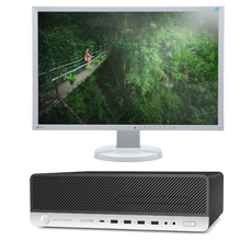 HP EliteDesk 800 G3 SFF i5-6500 4x3.2GHz 8GB 240GB SSD DVD Windows 10 Home + Monitor Eizo EV2436W +okablowanie