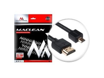 Kabel HDMI A-D Maclean MCTV-723 HDMI 1.4 (M) - microHDMI 1.4 (M) ULTRA SLIM, czarny 3m