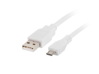 Kabel USB 2.0 Lanberg micro AM-MBM5P 0,5m biały 24