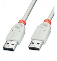 Kabel USB A-A Lindy 31640 SZARY 2m 80
