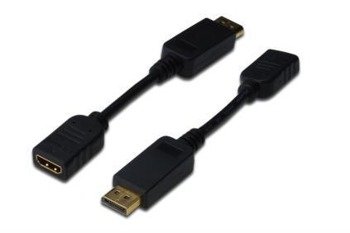 Kabel adapter Assmann DisplayPort, DP-HDMI typA, M/Ż 0,15m 74