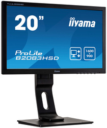 Monitor IIYAMA B2083HSD 20" LED 1600x900 DVI D-SUB Czarny Bez Podstawki Klasa A
