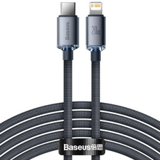 Nowy Kabel Baseus Crystal Shine USB-C Lightning 2m Czarny