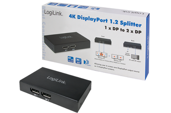 Nowy Splitter LogiLink Splitter 4K DisplayPort 1.2 CV0090 po zwrocie