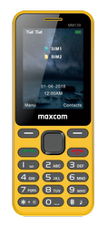 Nowy Telefon dla seniora Maxcom Classic MM139 Dual Sim Żółty