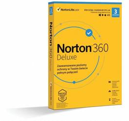 Oprogramowanie NORTON 360 Delux 25GB PL 1 użytkownik, 3 urządzenia, 1 rok