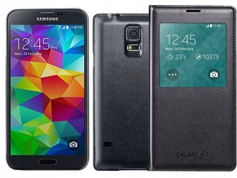 Samsung Galaxy S5 SM-G900F 2GB 16GB Black Powystawowy Android + etui czarne
