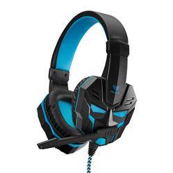 Słuchawki z mikrofonem dla graczy Aula Prime Basic Gaming czarno-niebieskie