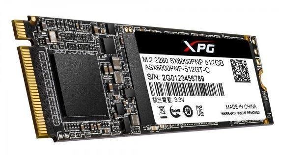 ADATA Adata XPG SX 6000 Pro 512GB M.2 NVMe 2100/1400 MB/s 
