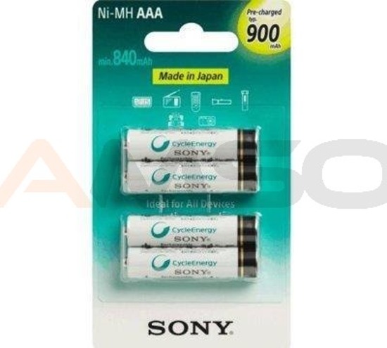 Akumulator AAA Sony 900mAh (4 szt blister) CEBLUE