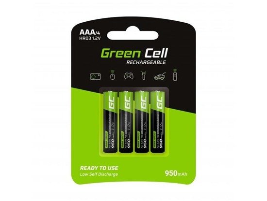 Akumulator Green Cell 4x AAA HR03 950mAh