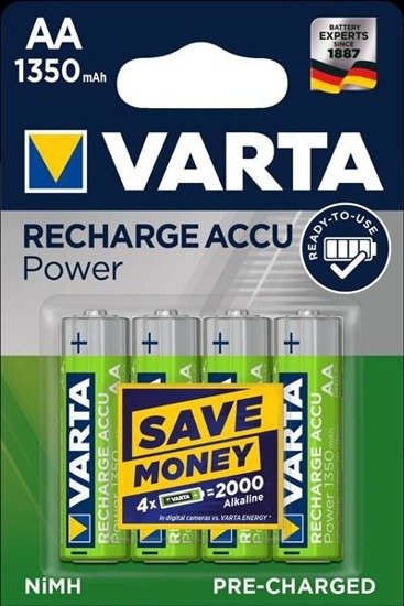Akumulatorki VARTA R2U AA 1350mAh 4szt