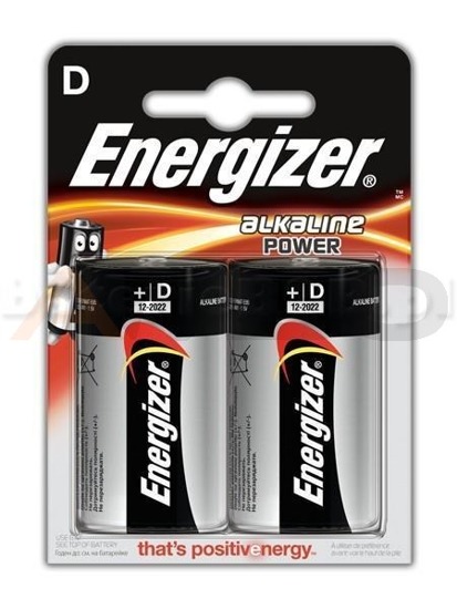 Bateria Energizer Alkaline Power Alkaliczna D LR20 2 szt. blister