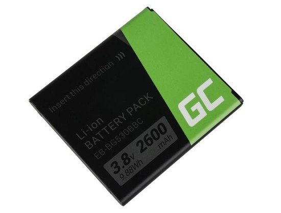 Bateria Green Cell do Samsung Galaxy Grand Prime, J5, J3, 2600mAh 3.8V