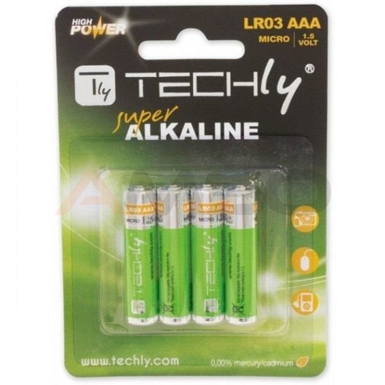 Baterie alkaliczne Techly 1,5V AAA LR03 4szt.