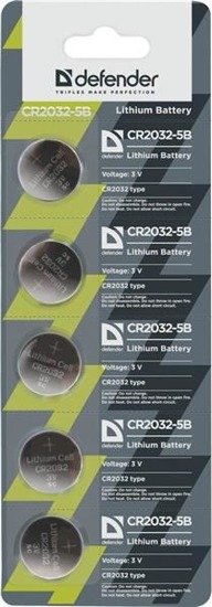 Baterie litowe Defender 3V CR2032 Blister 5 szt