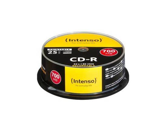 CD-R Intenso 700MB PRINTABLE (25 CAKE)
