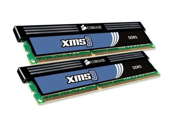 CORSAIR DDR3 4GB (2x2GB)/1600MHz 9-9-9-24 XMS3 Dual
