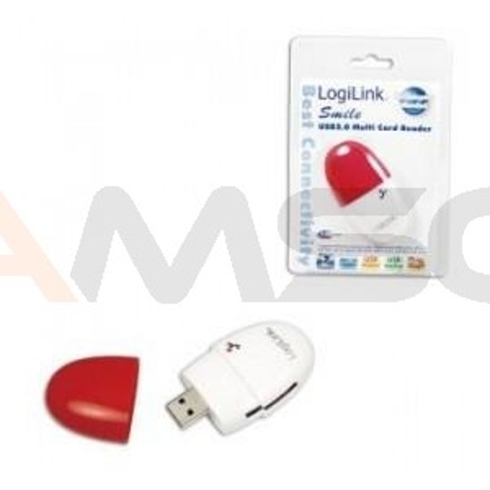 Czytnik kart LogiLink CR0032 "Smile" czerwony