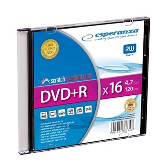DVD+R Esperanza 16x 4,7GB (Slim 1)