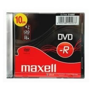 DVD-R Maxell 4,7 GB 16x SLIM 10 szt