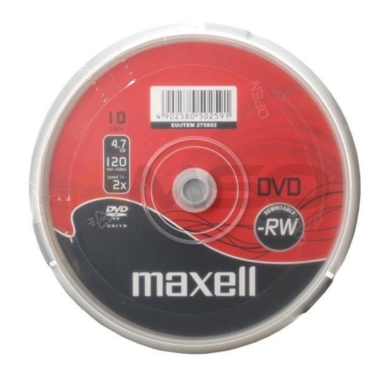 DVD-RW Maxell 4,7 GB 2X CAKE 10