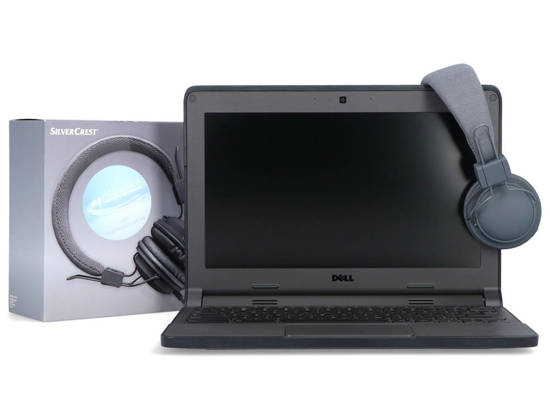 Dell Chromebook 3120  Celeron N2840 4GB 16GB 1366x768 Klasa A QWERTY PL Chrome OS + Słuchawki Silvercrest SKH SZARE