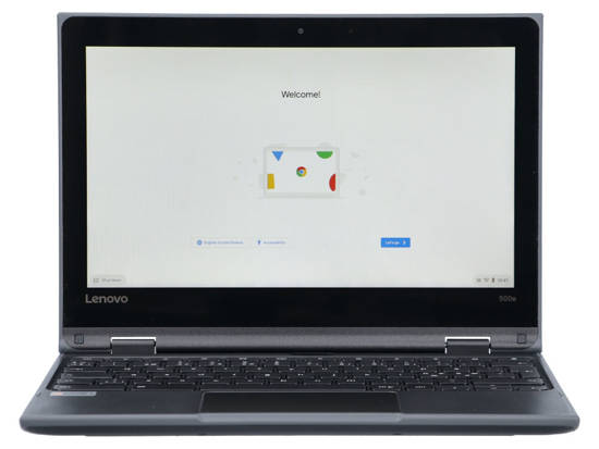 Dotykowy Lenovo Chromebook 500E 81ES Czarny Celeron N3450 4GB 32GB Flash 1366x768 Klasa A Chrome OS + Rysik