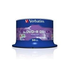 Dysk DVD+R Verbatim 8x 8,5GB  Cake 50 szt DL