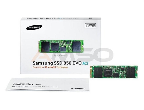 Dysk SSD Samsung 850 EVO 250GB M.2 2280 SATA (540/500) MZ-N5E250BW - Otwarte opakowanie