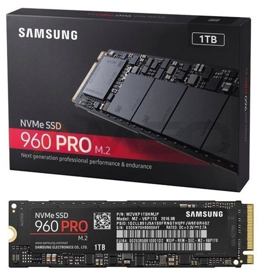 Dysk SSD Samsung 960 PRO 1TB M.2 2280 NVMe (3500/2100 MB/s)